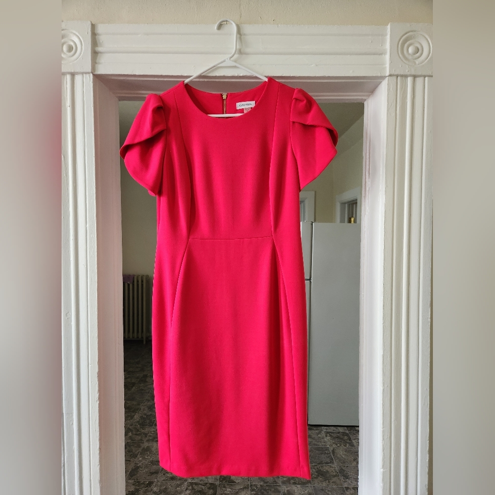 Calvin Klein tulip sleeve wedding guest dress sz 12 nwot